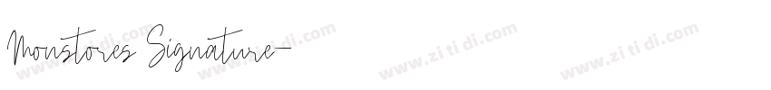 Monstores Signature字体转换